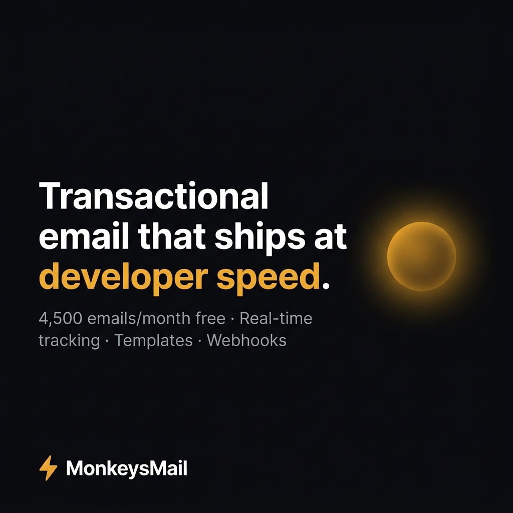 Monkey Email Service MonkeysMail — Transactional Email API for Developers | 4,500 emails ...